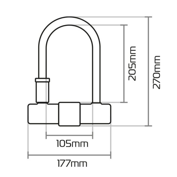 Oxford Magnum U Lock (177x270mm)