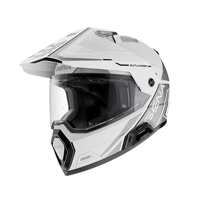 Sena Outlander Smart Dual Sport (White) - Mitchells Motorcycles